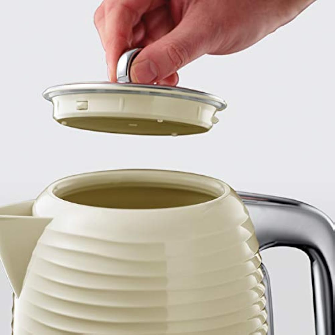 Russell Hobbs Inspire Electric Kettle – 1.7L Fast Boil, Cream Textured
