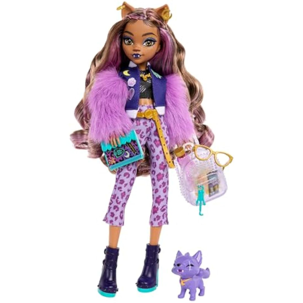 Monster High Clawdeen Wolf Fashion Doll with Pet Crescent and Accessories
