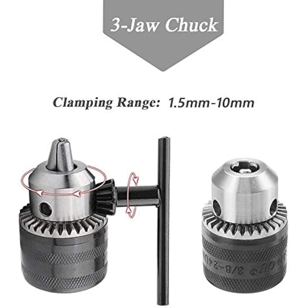 1.5-10mm Drill Chuck SDS Plus Adapter | 3/8-24UNF Mount