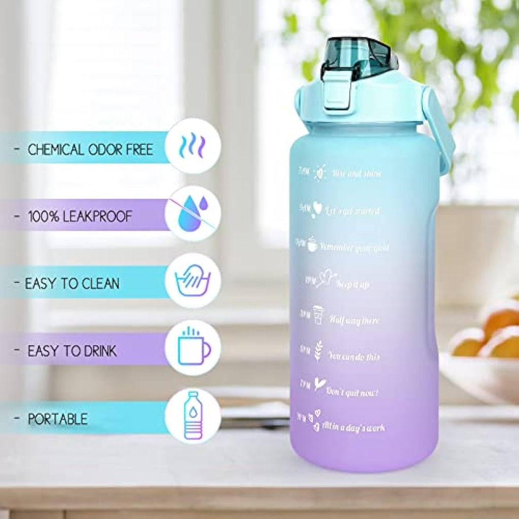 Jolof Store 2L Motivational Water Bottle | BPA Free Leakproof Sport Jug
