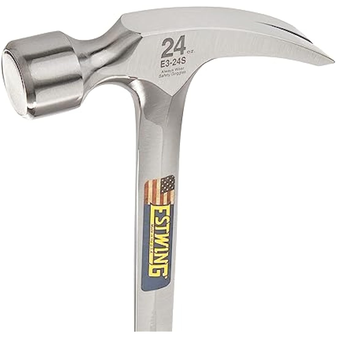 Estwing Straight Claw Framing Hammer – 24oz Steel with Shock Reduction Grip