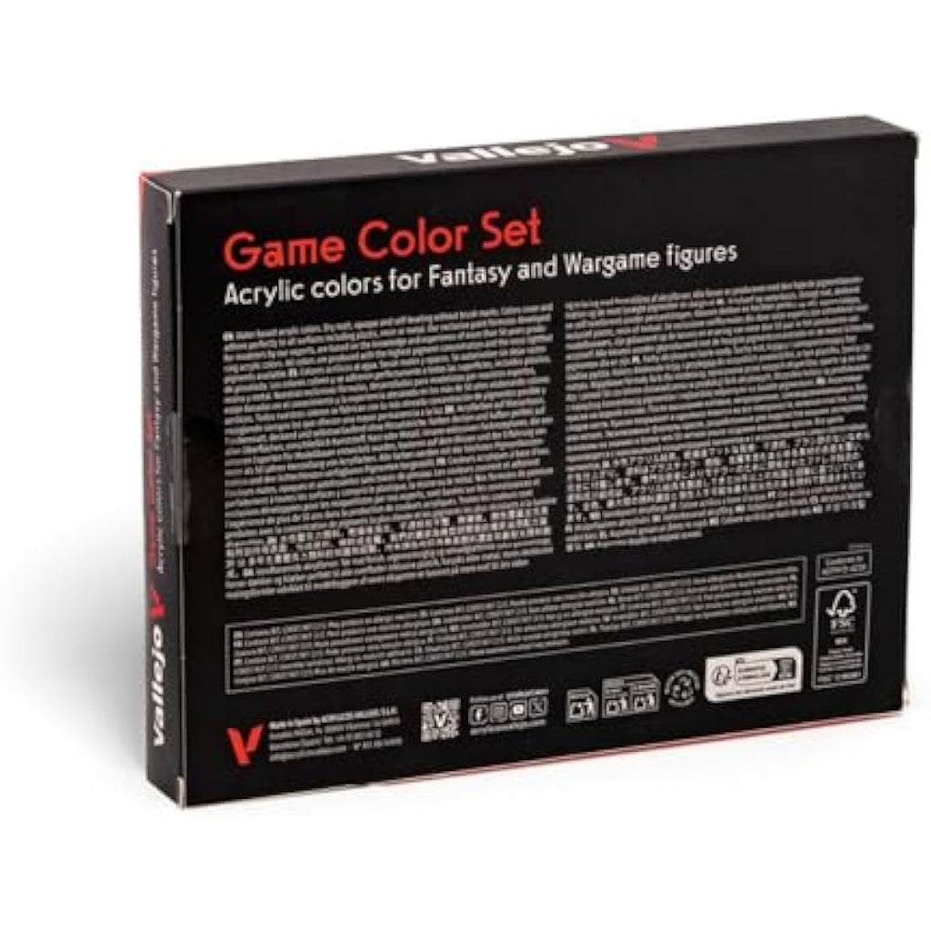 Vallejo Game Color Advanced Acrylic Paint Set - 16 Assorted Colors