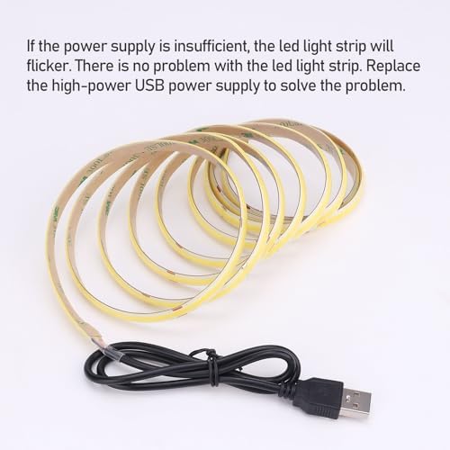 GOMING USB COB LED Strip Light | 2M Warm White Waterproof TV Backlight