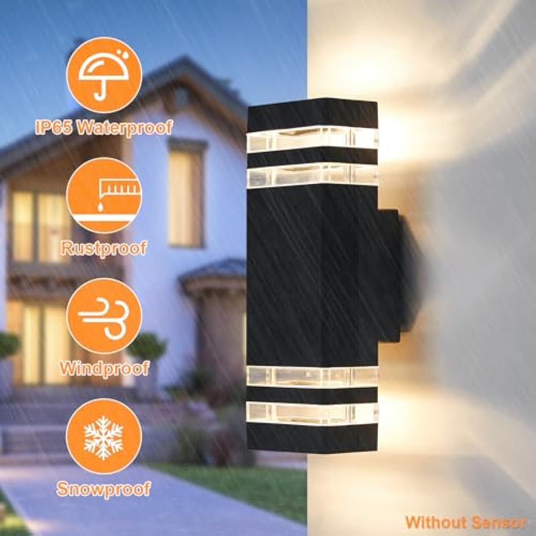 CELAVY Modern Outdoor Wall Lights – IP65 LED Up Down Exterior Sconce