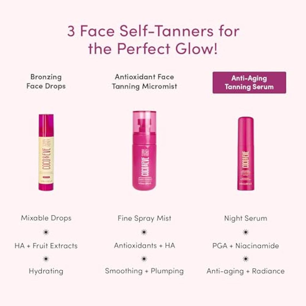 Coco & Eve Anti-Aging Face Tanning Serum with Niacinamide - 30ml