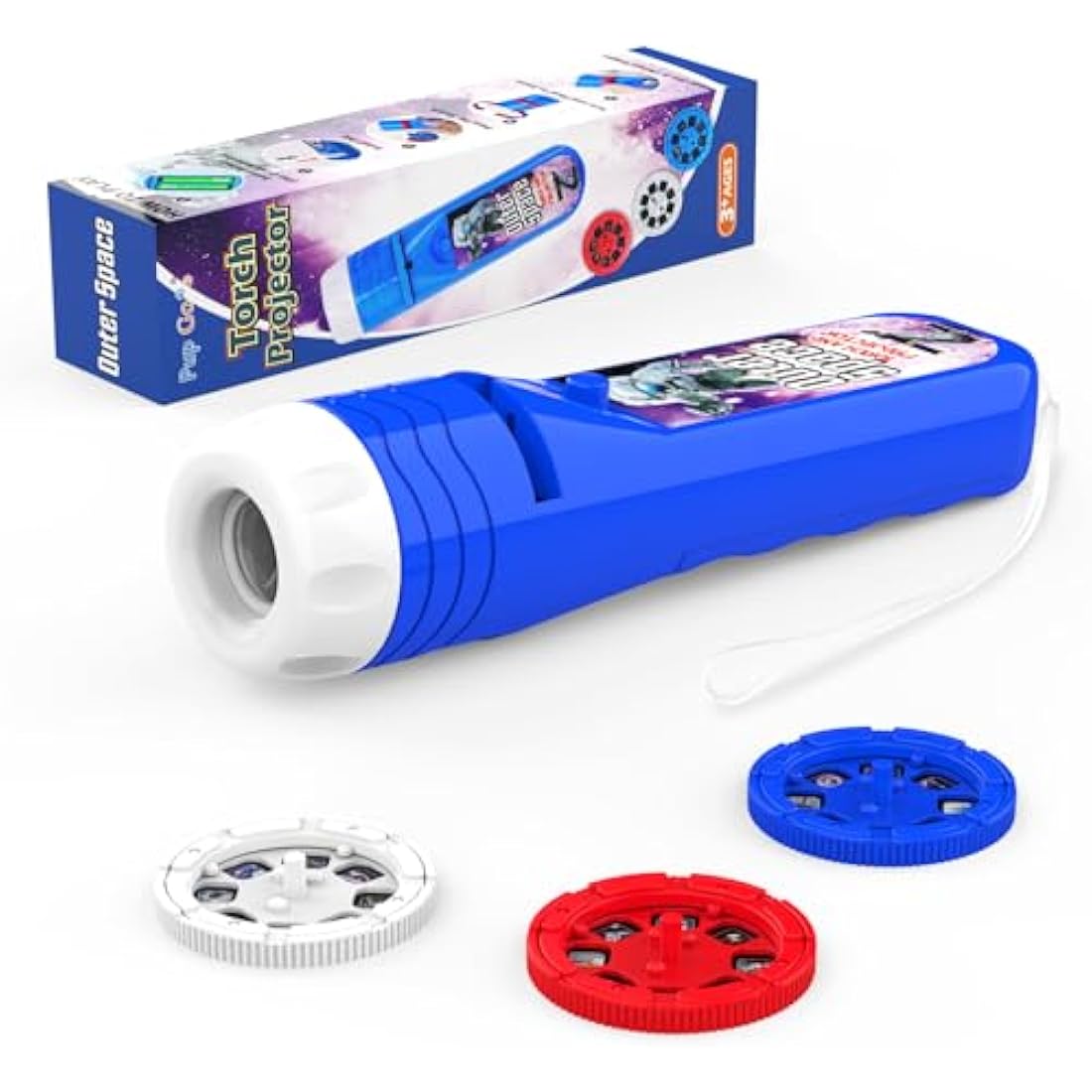 Pup Go Kids Space Torch Projector – Educational Night Light with 24 Images