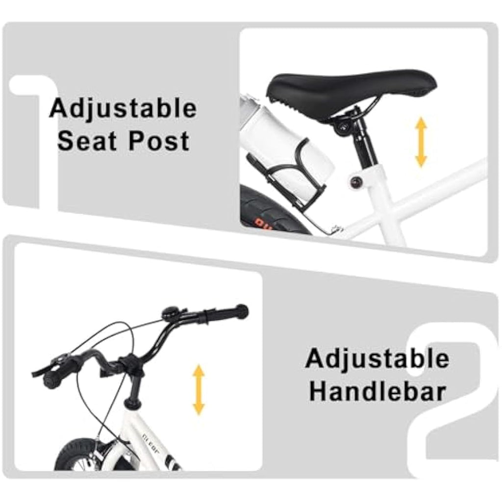Glerc 18 Inch Kids Bike with Stabilisers and Water Bottle Holder