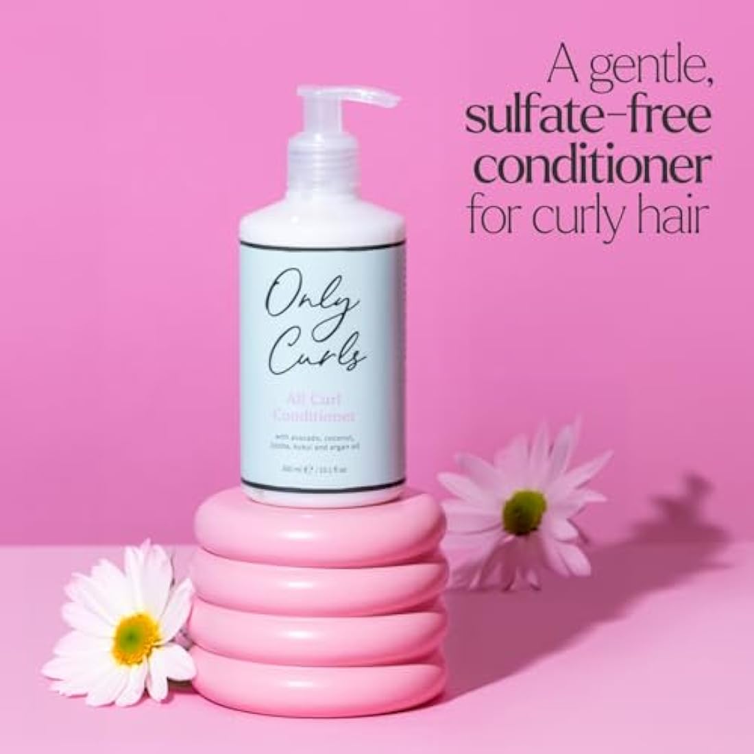 Only Curls Full-Size Bundle | 4-Step Curly Hair Care Set for Frizz Control