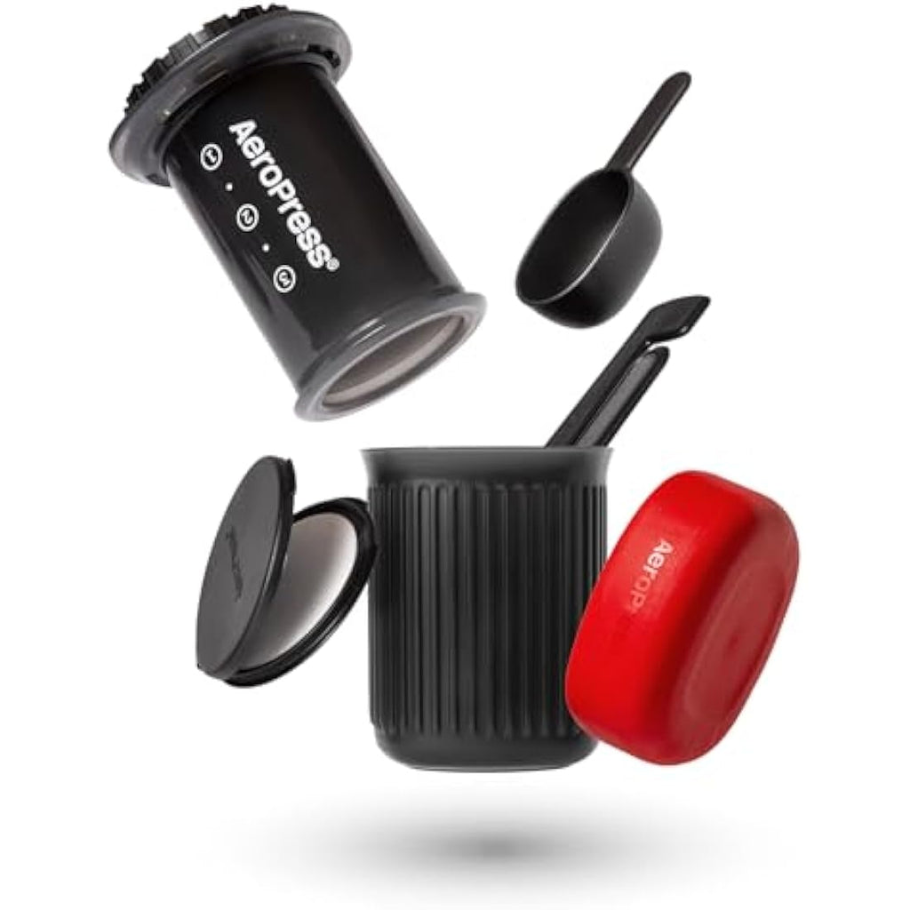 AeroPress Go Portable Travel Coffee Press Kit | Manual Brewer with Mug