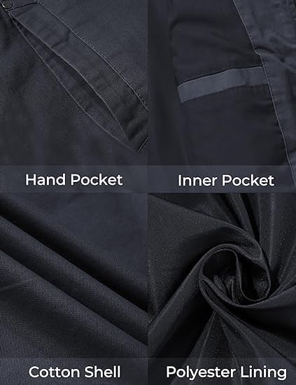 Massive Discounts Mens Lightweight Cotton Military Field Jacket | Navy