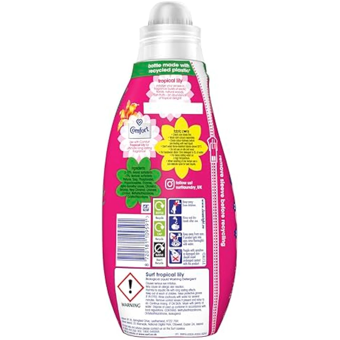 Surf Tropical Lily Liquid Laundry Detergent - 192 Washes (8 x 648ml)