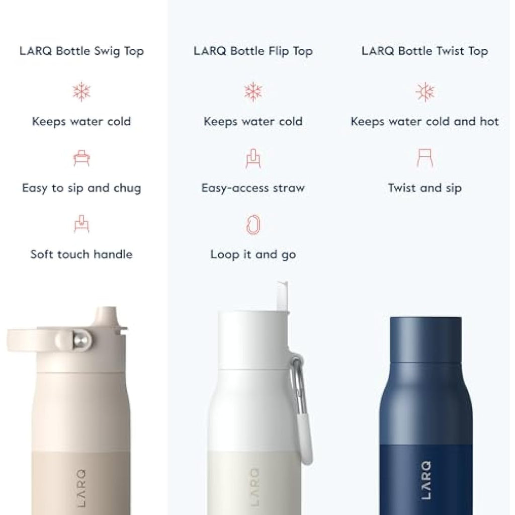 LARQ Swig Top 23oz Insulated Stainless Steel Water Bottle | Mojave Dune