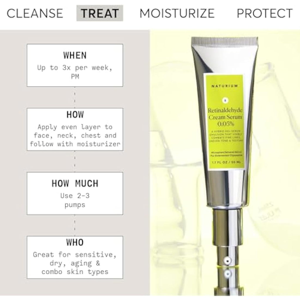 Naturium Retinaldehyde Cream Serum 0.05% – Anti-Aging Face Treatment