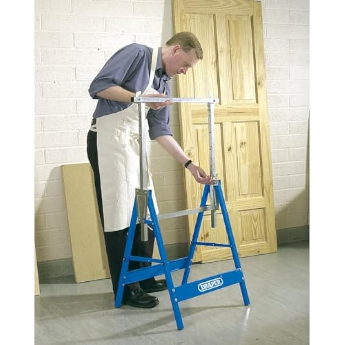 Draper 54051 Heavy Duty Telescopic Saw Horse & Builders Trestle - Blue