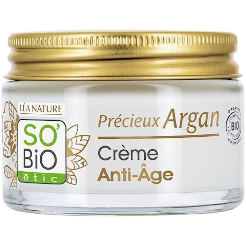 SO'BiO étic Anti-Aging Day Cream – Firming Argan Oil Moisturizer, 50ml
