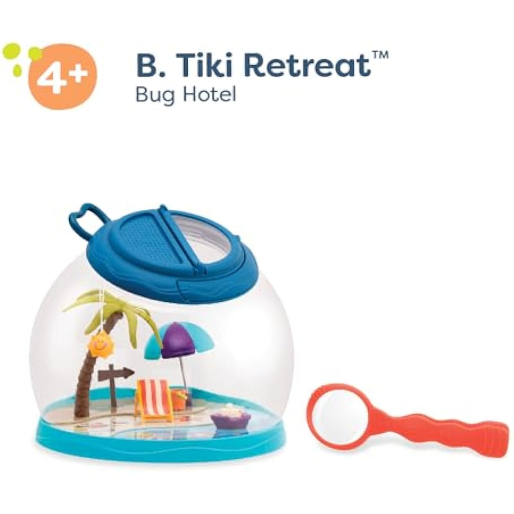 B. toys Tiki Retreat Bug Catcher Kit – 2pc Critter Cage with Magnifier