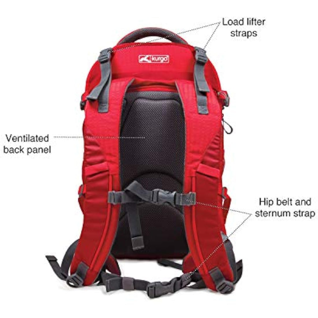 Kurgo G-Train Dog Carrier Backpack - Waterproof Hiking Pack in Chili Red