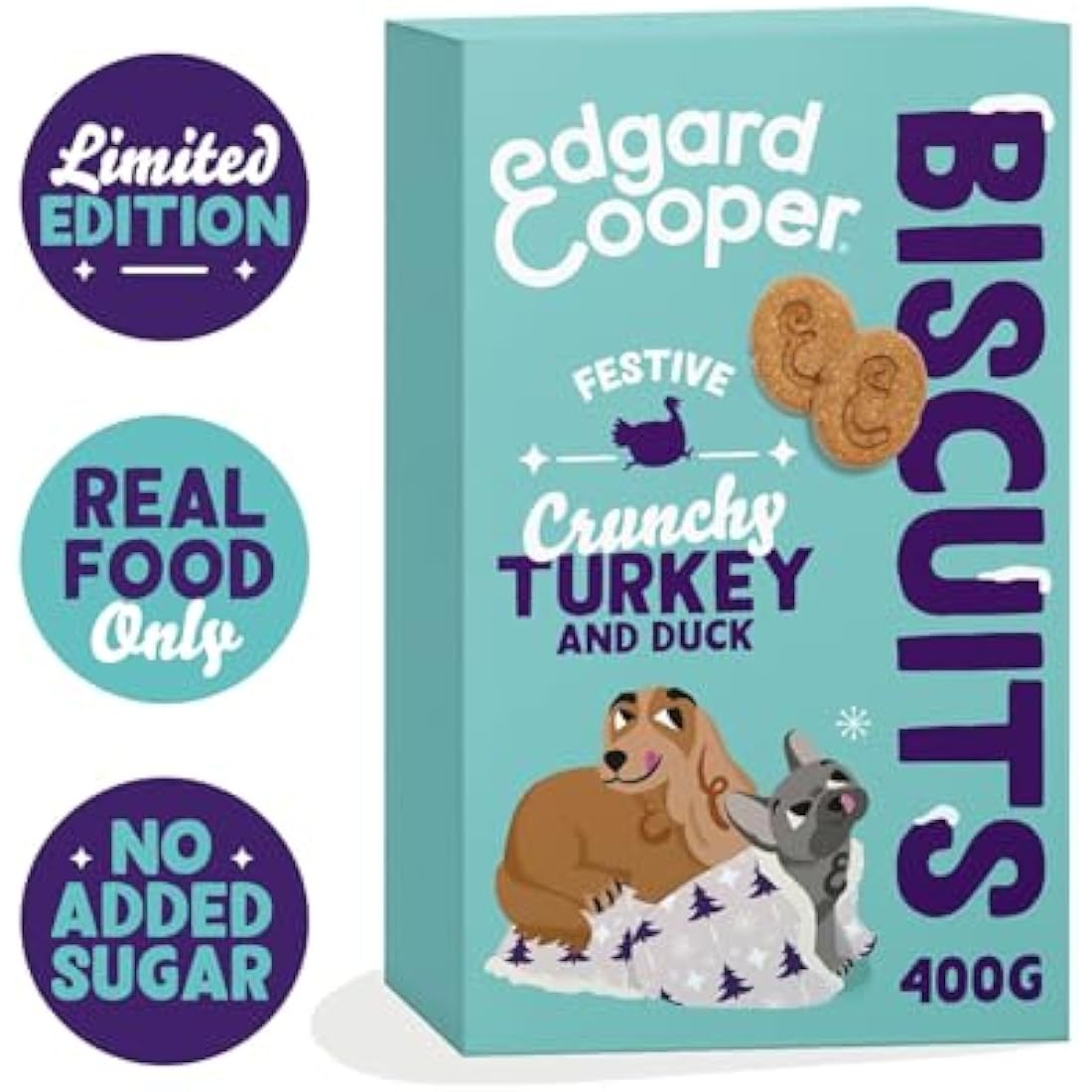 Edgard & Cooper Grain Free Dog Treats | Fresh Duck & Turkey | 7 x 400g