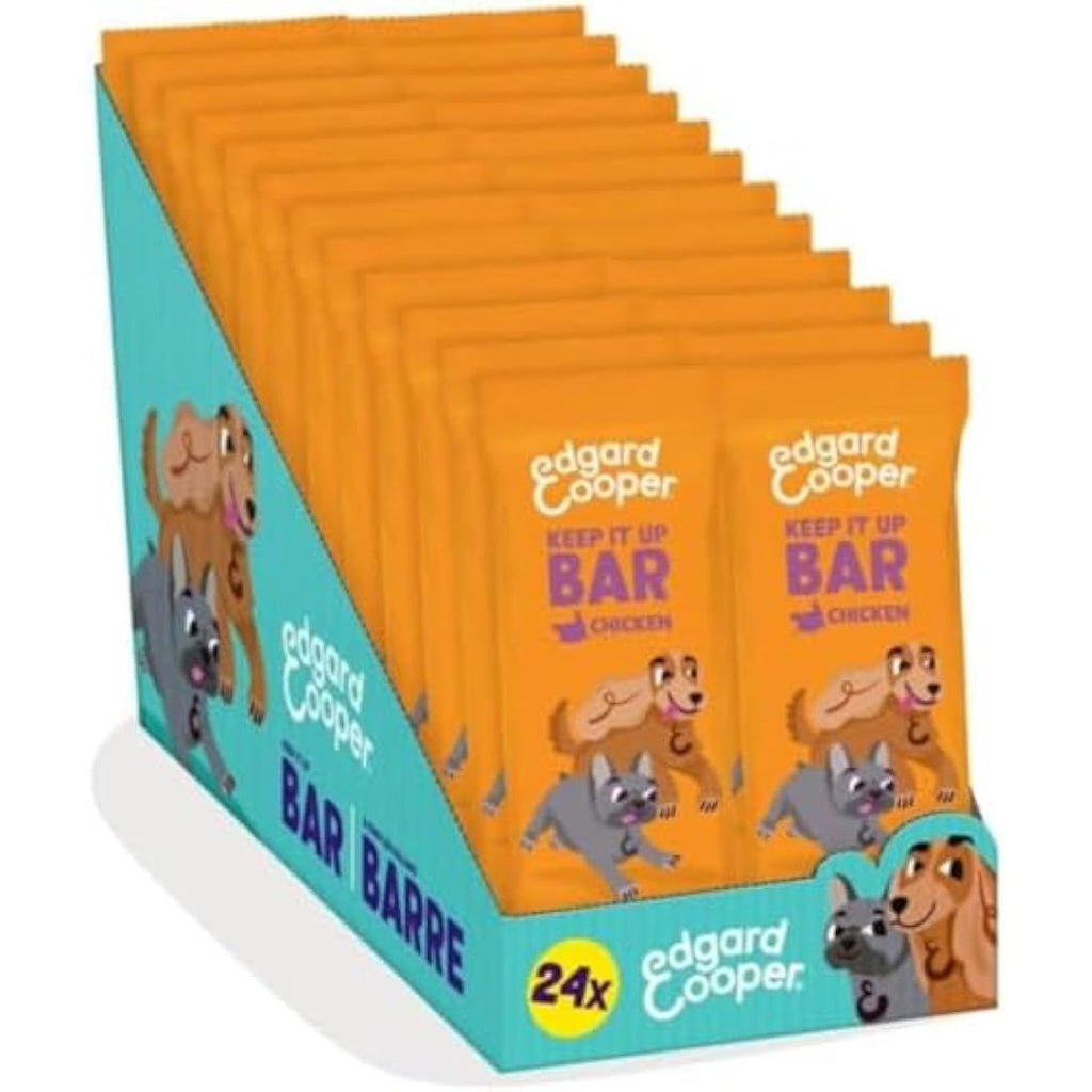Edgard Cooper Chicken Dog Treats | Grain Free High Protein Bars (24x30g)