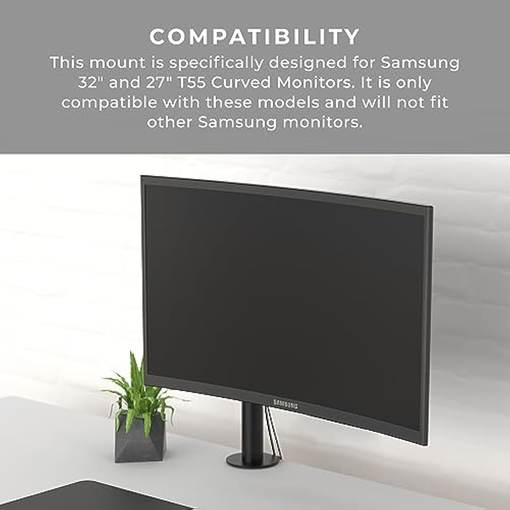 HumanCentric VESA Mount Adapter for Samsung T55 Curved 27" and 32" Monitors
