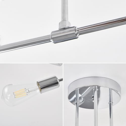 Hudi Fyier 6-Light Sputnik Chandelier | Mid-Century Modern Ceiling Light