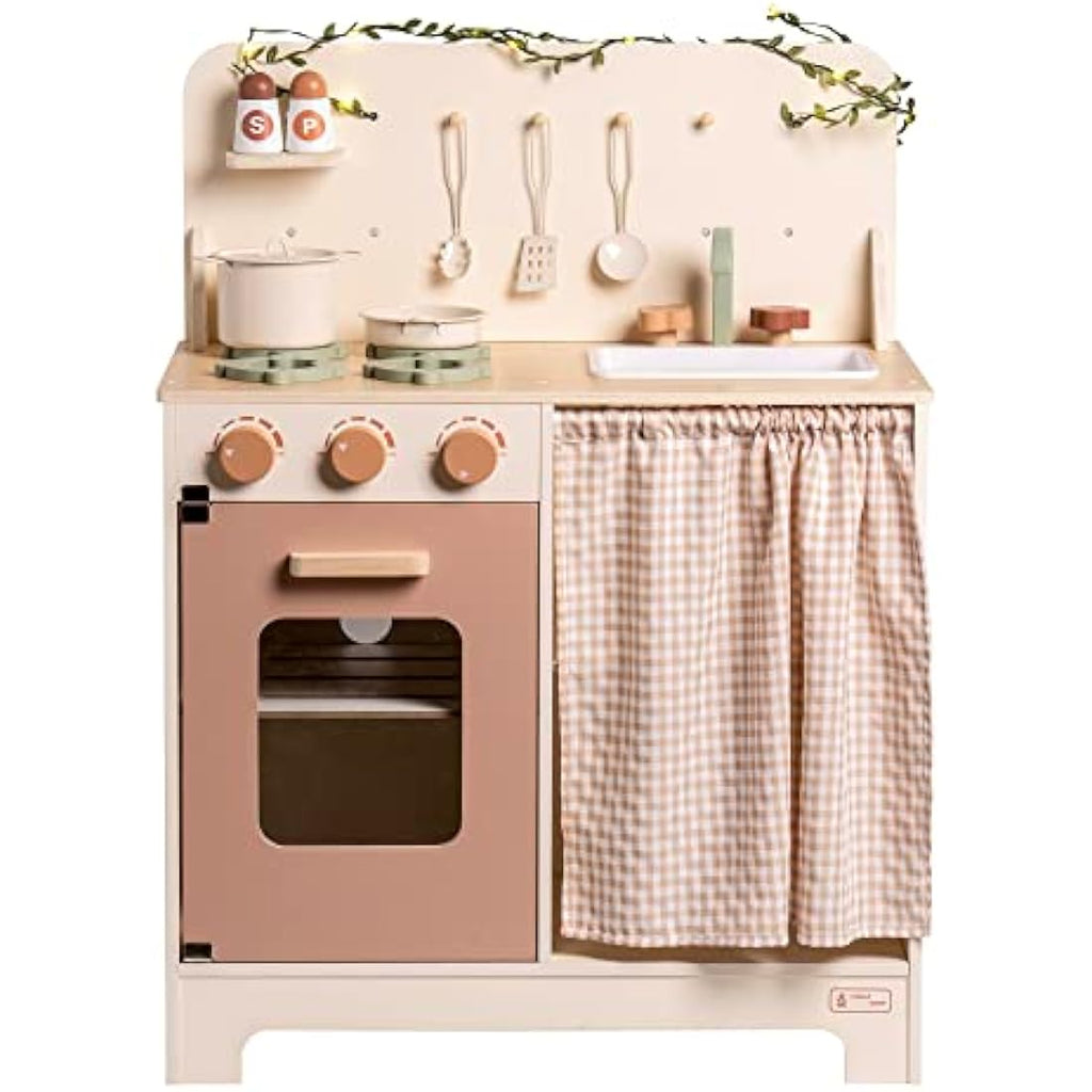 ROBUD Wooden Play Kitchen Toy Set with Accessories for Kids |