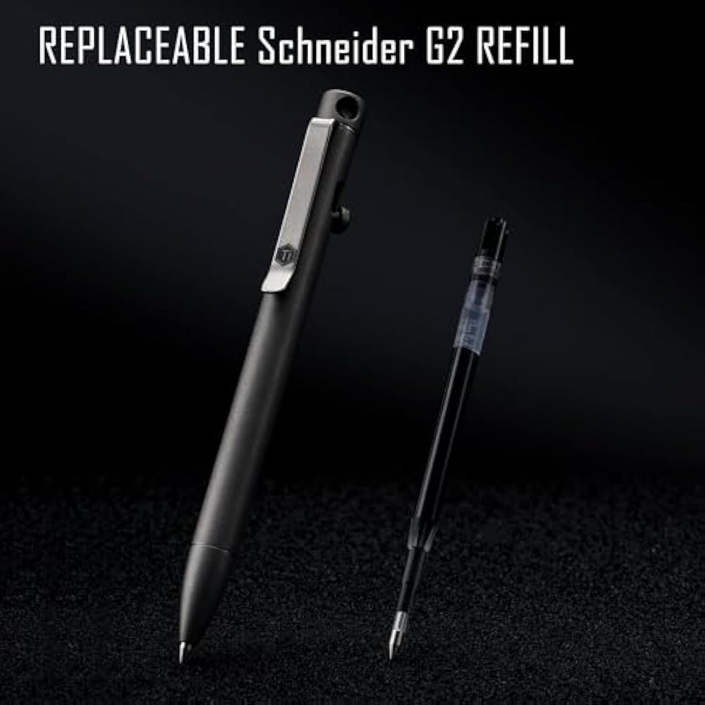 KeyUnity KP01 Titanium Alloy EDC Ballpoint Pen - Retractable Pocket Pen