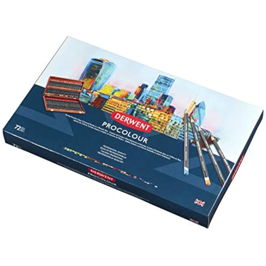 Derwent Procolour Colouring Pencils - Set of 72 in Wooden Gift Box