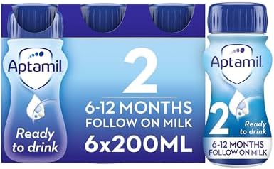 Aptamil 2 Follow On Baby Milk Liquid Formula - 200ml (Pack of 18)