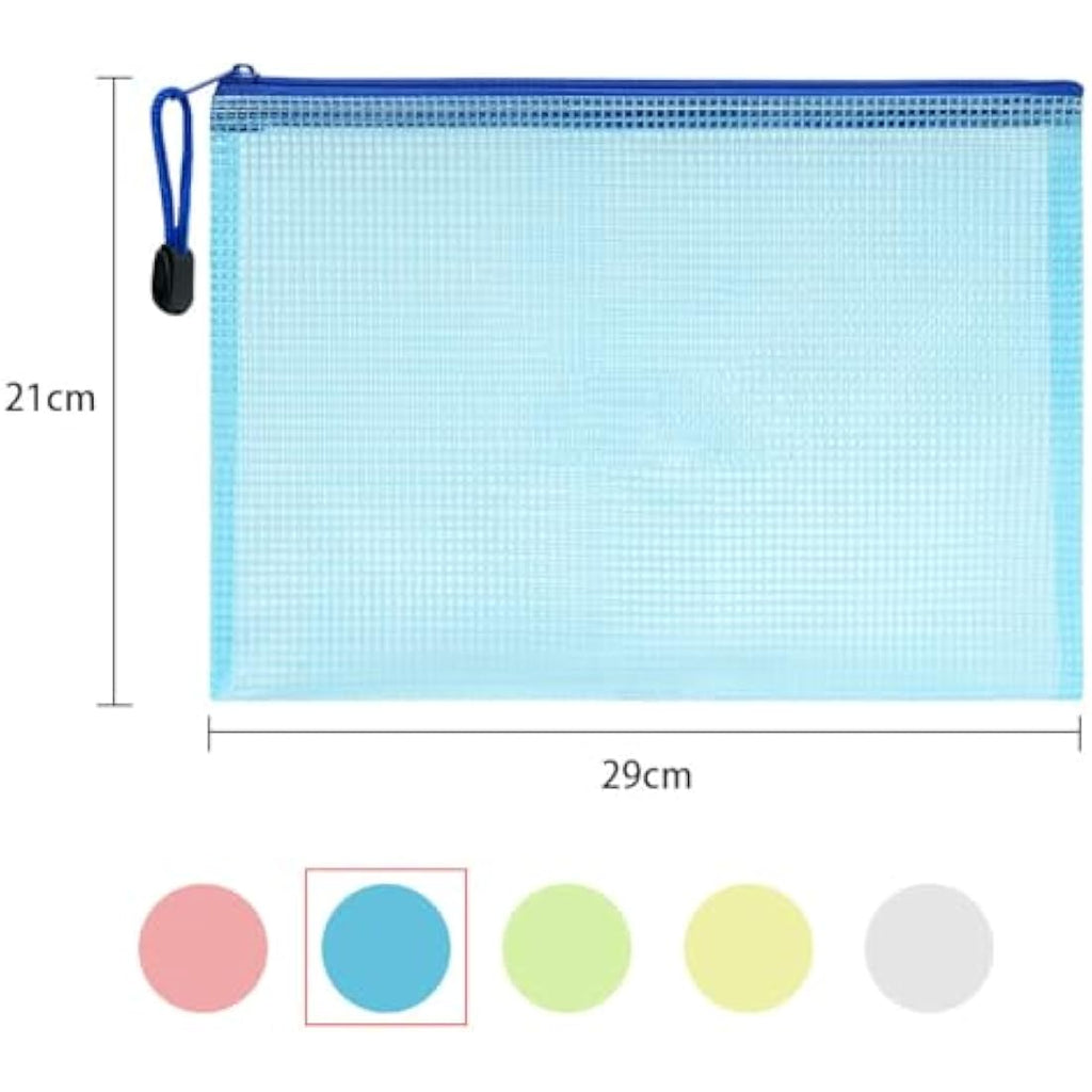 Vicloon 10Pcs B5 Mesh Document Wallets | Waterproof Zipper File Bags