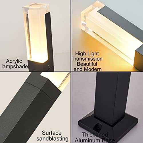 ZTWLEED 60CM LED Outdoor Bollard Light – 2 Pack IP65 Waterproof Garden Lamp