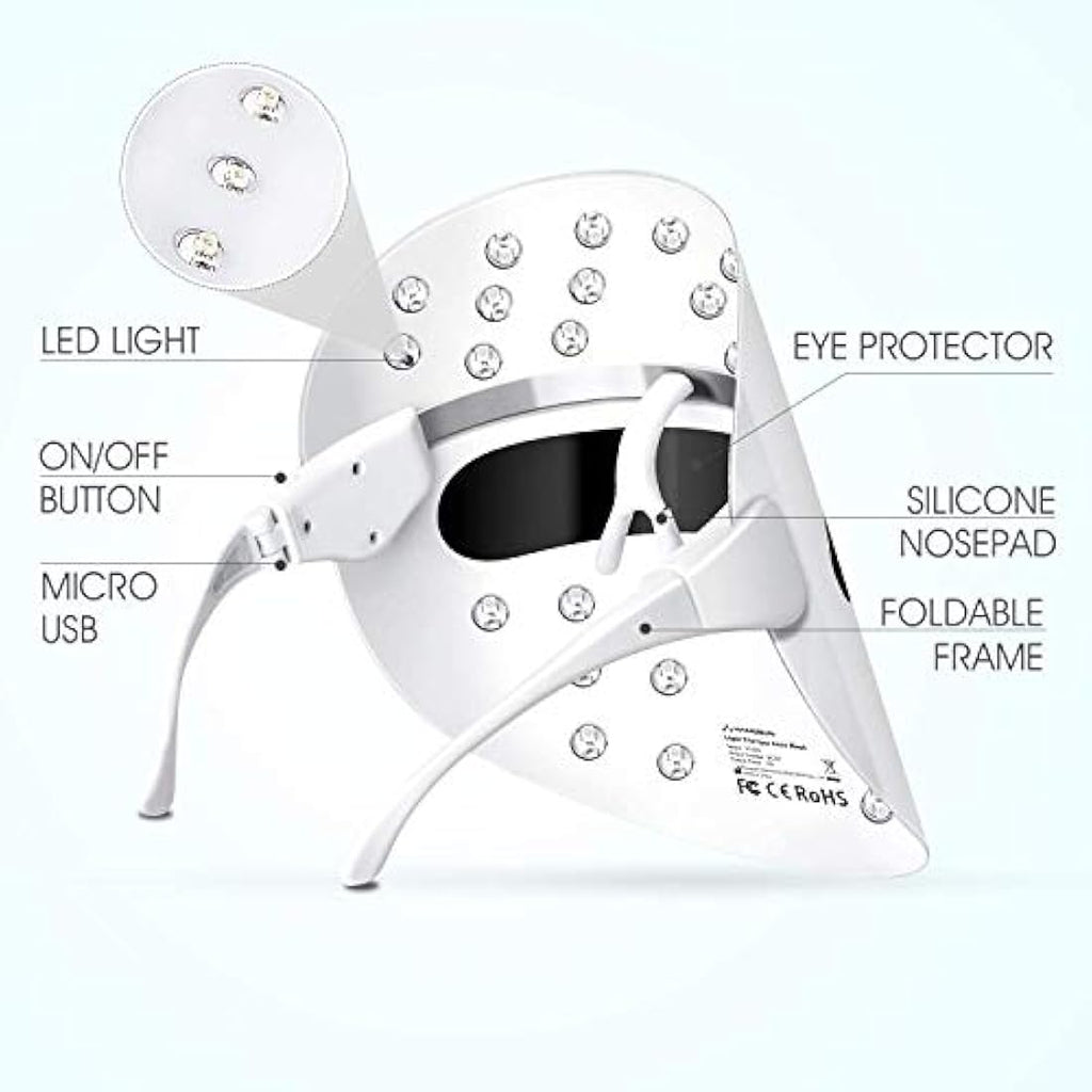 Hangsun LED Light Therapy Acne Mask - Red, Blue & Orange Facial Treatment