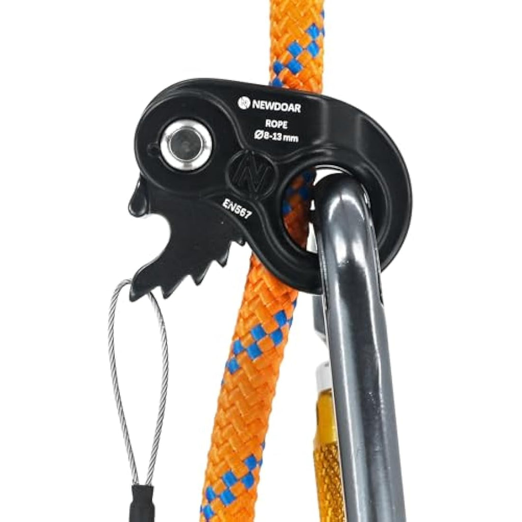 NewDoar Lightweight Rope Ascender – 8-13mm Aluminum Rope Clamp for Climbing