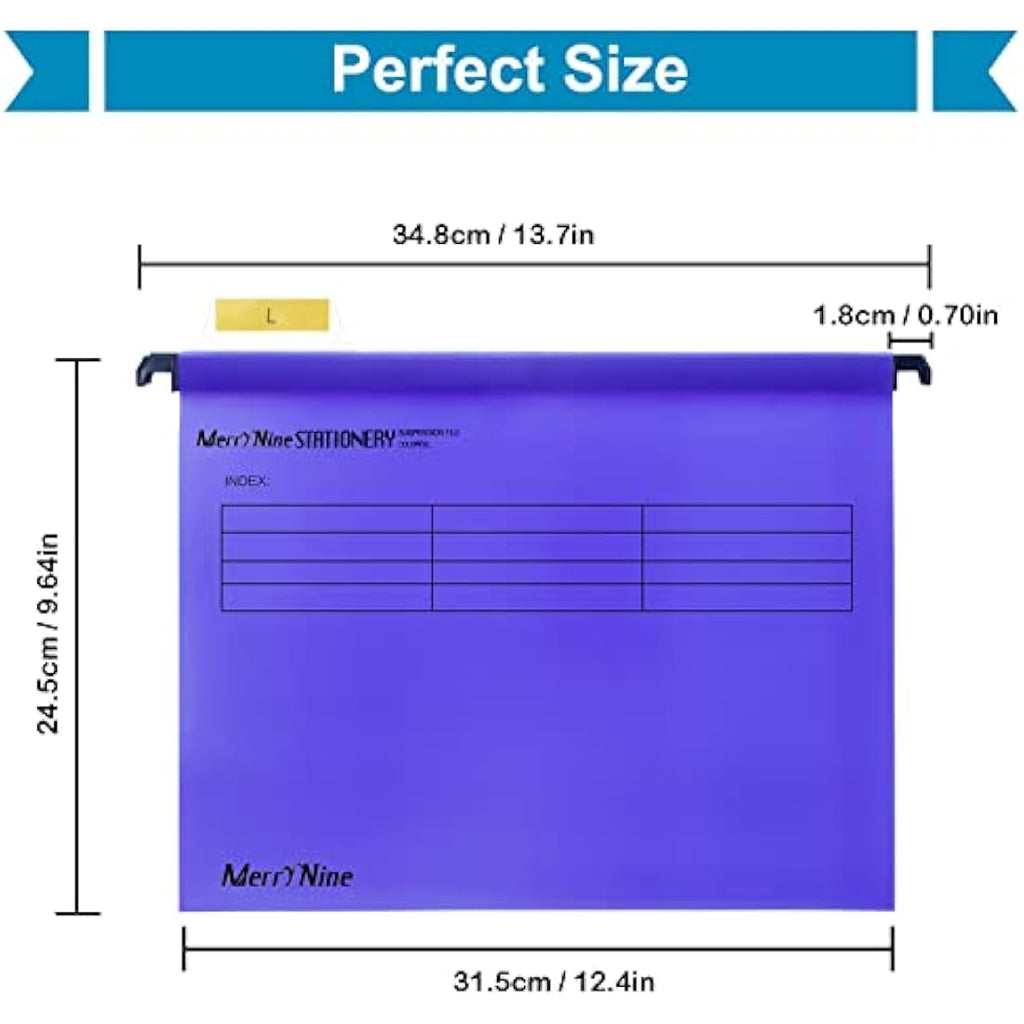 A4 Suspension Files - 15 Pack Purple Polypropylene Folders