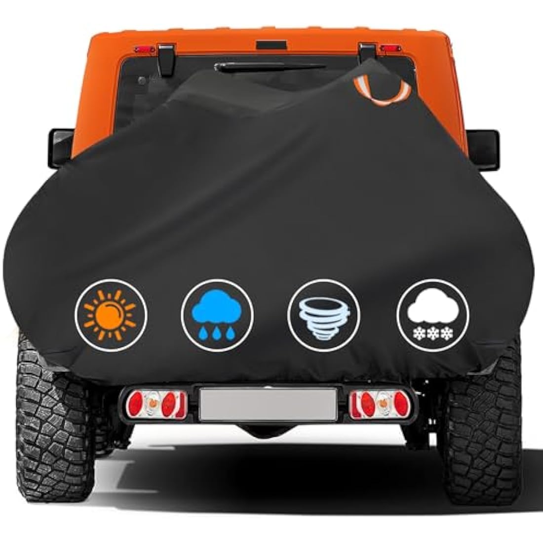 Zettum Waterproof Bike Cover for 1 Bike – Heavy Duty 600D Hitch Rack Storage