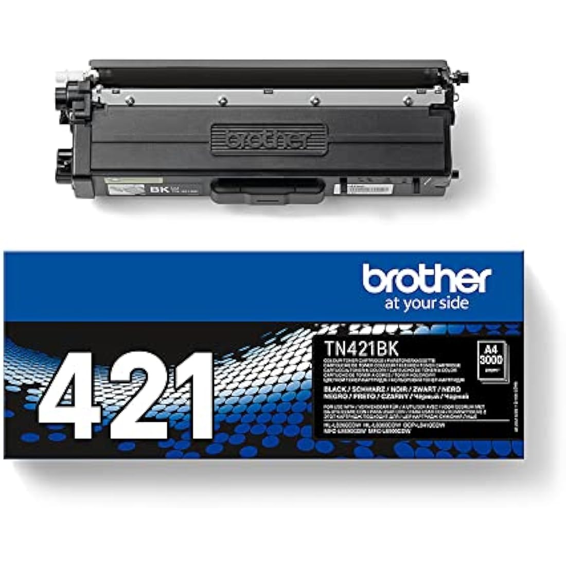 Brother TN-421BK Black Toner Cartridge - Genuine Standard Yield