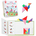 Coogam Magnetic Tangram Travel Puzzle – 3 Set IQ Book Educational Toy