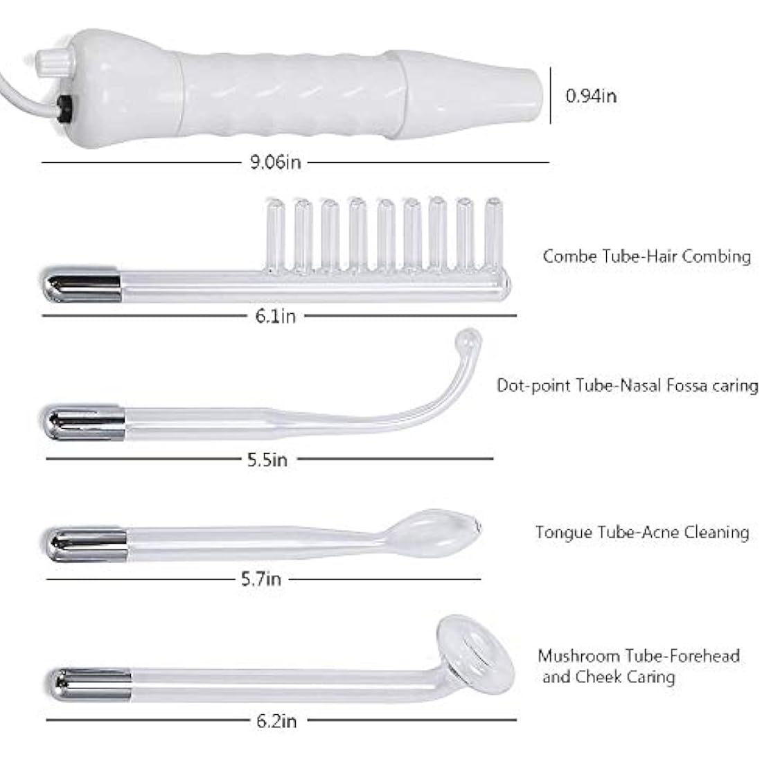 TEEROVA High Frequency Skin Therapy Wand | Portable Facial & Hair Device