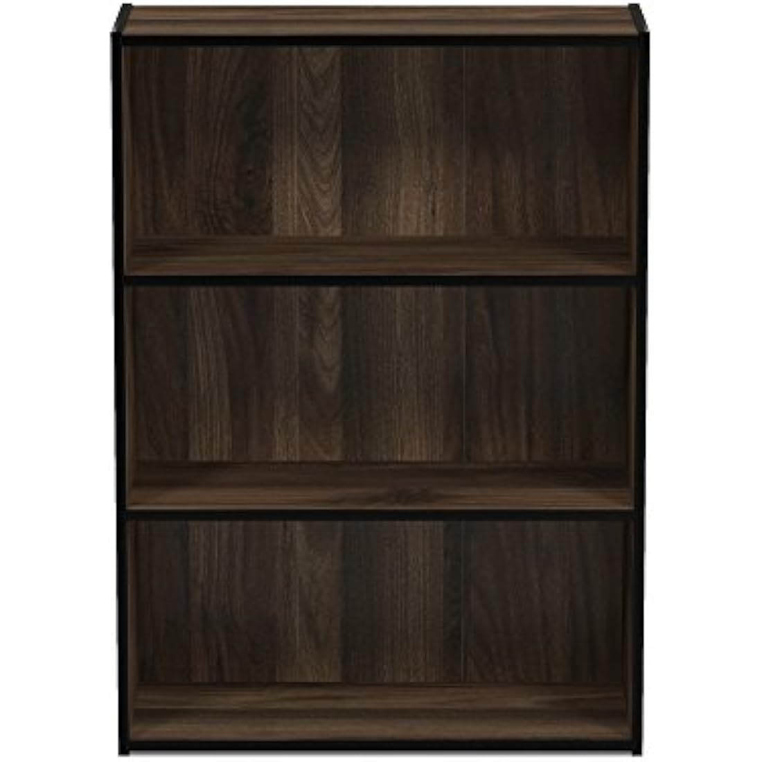 Furinno Pasir 3-Tier Open Shelf Bookcase – Columbia Walnut Wood