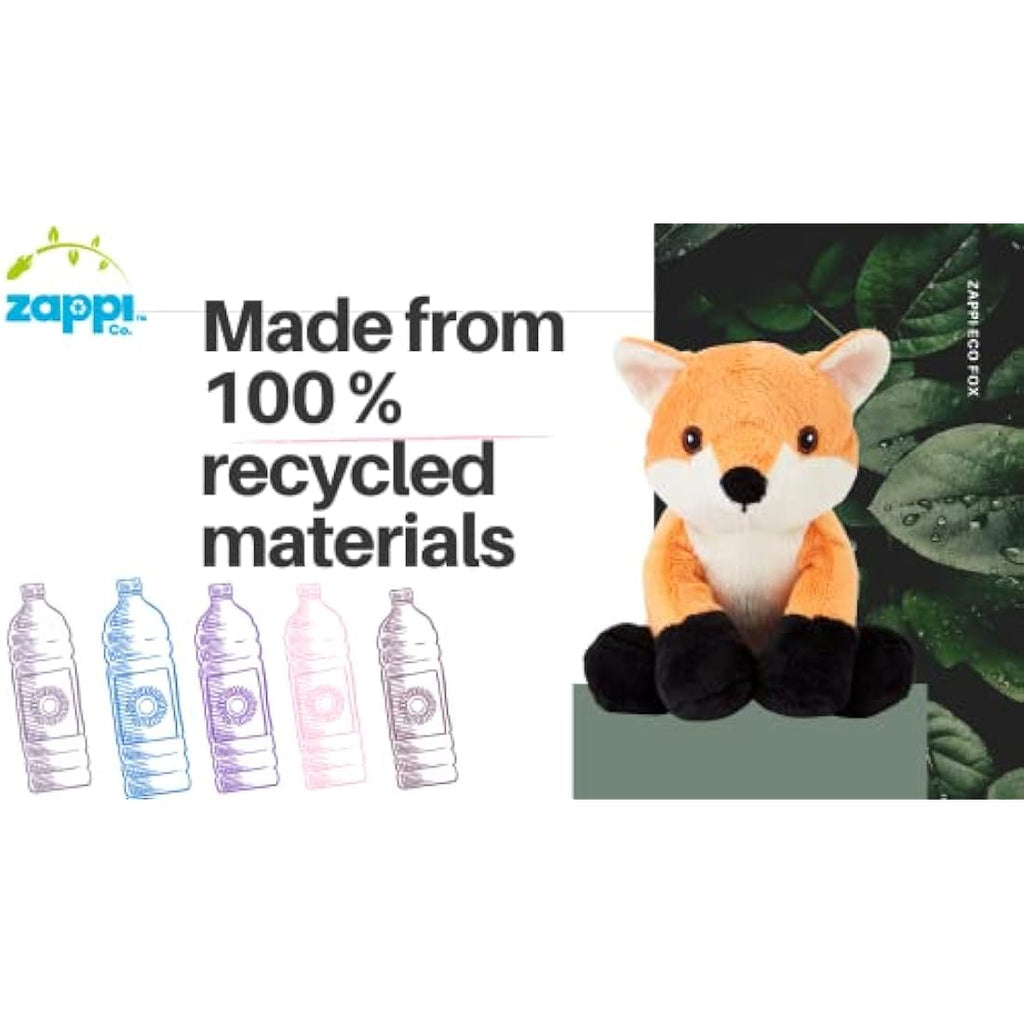 Zappi Co Recycled Fox Plush Toy | 15cm Eco-Friendly Stuffed Animal