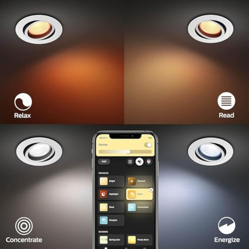 Philips Hue Smart Ceiling Light – White Bluetooth & Voice Control