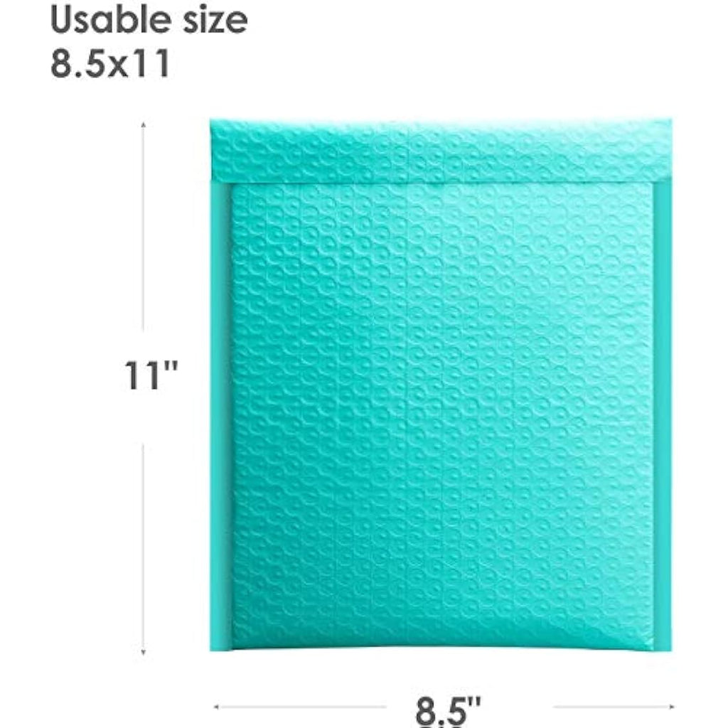 Switory Teal Poly Bubble Mailers – 21.6x28cm Padded Envelopes, 25 Pack