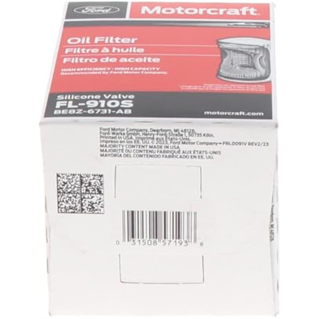 Motorcraft FL910S Oil Filter – Professional Engine Maintenance Part