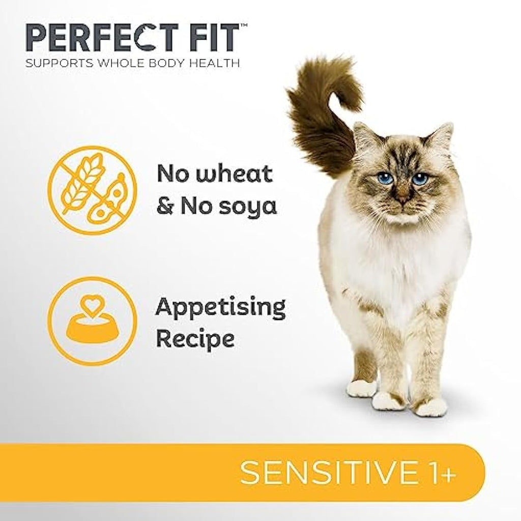 Perfect Fit Sensitive Adult 1+ Dry Cat Food - Rich in Turkey (7kg)
