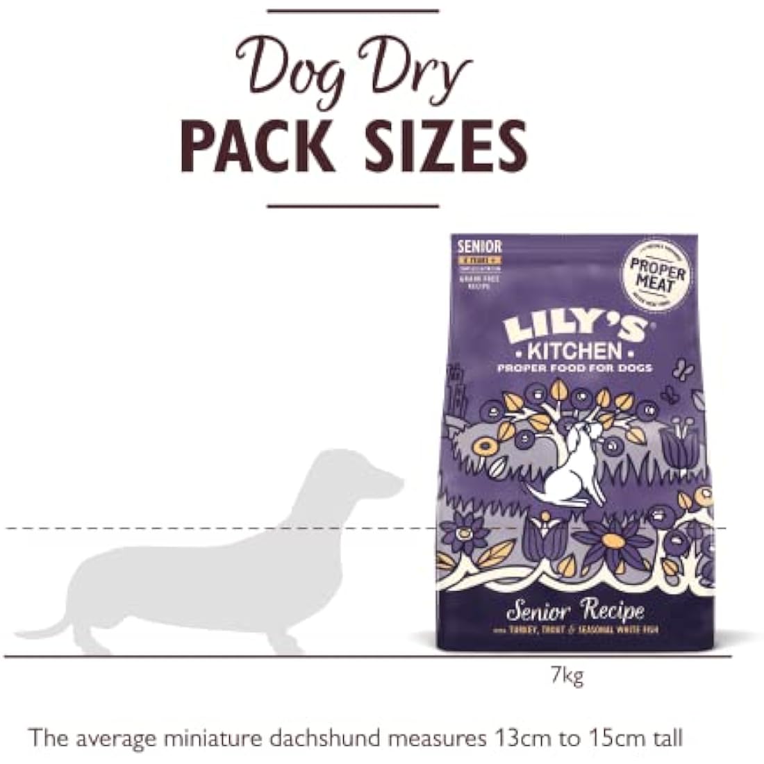 Lily's Kitchen Senior Dry Dog Food | Turkey & Trout | Grain-Free - 7kg
