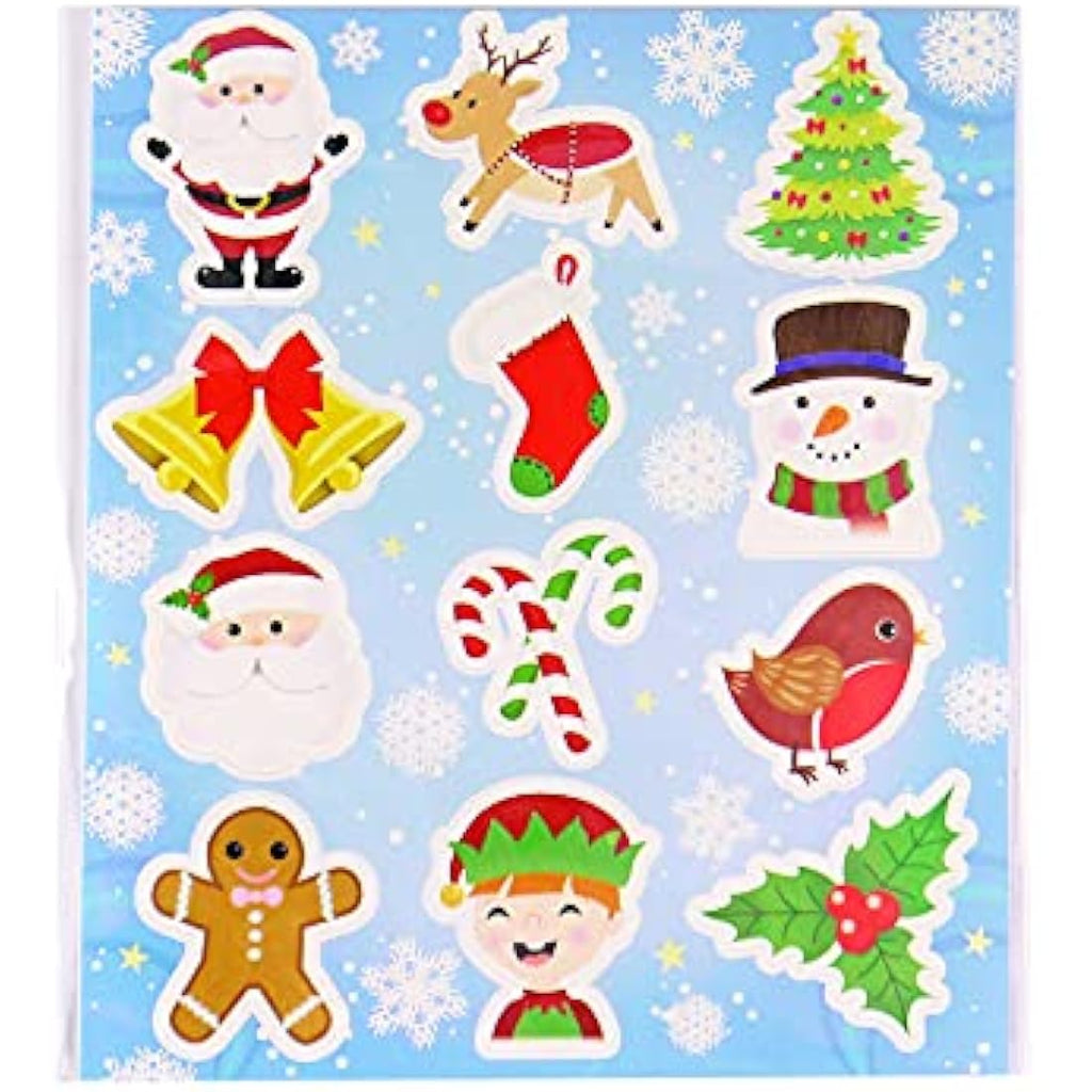 Jolof Store Christmas Stickers – 12 Packs for Kids Arts and Crafts