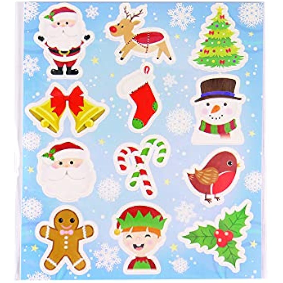 Jolof Store Christmas Stickers – 12 Packs for Kids Arts and Crafts