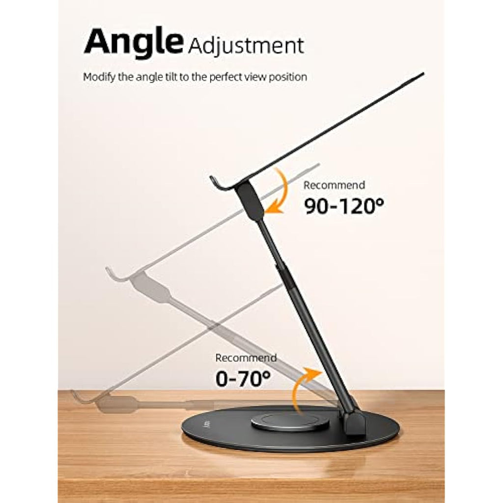 Nulaxy Swivel Laptop Stand – 360° Rotating Ergonomic Riser, Black