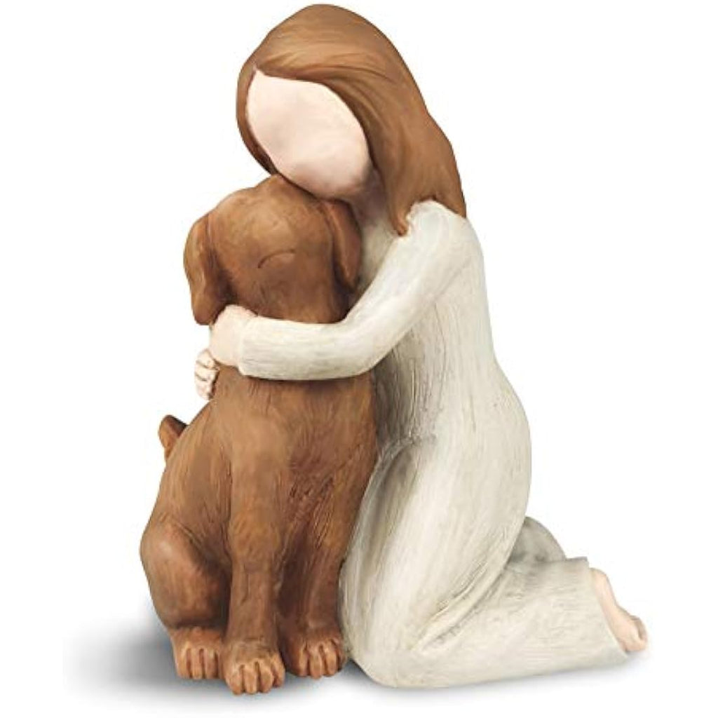 Pet Memorial Angel Dog Figurine –  Hand-Painted Sculpture