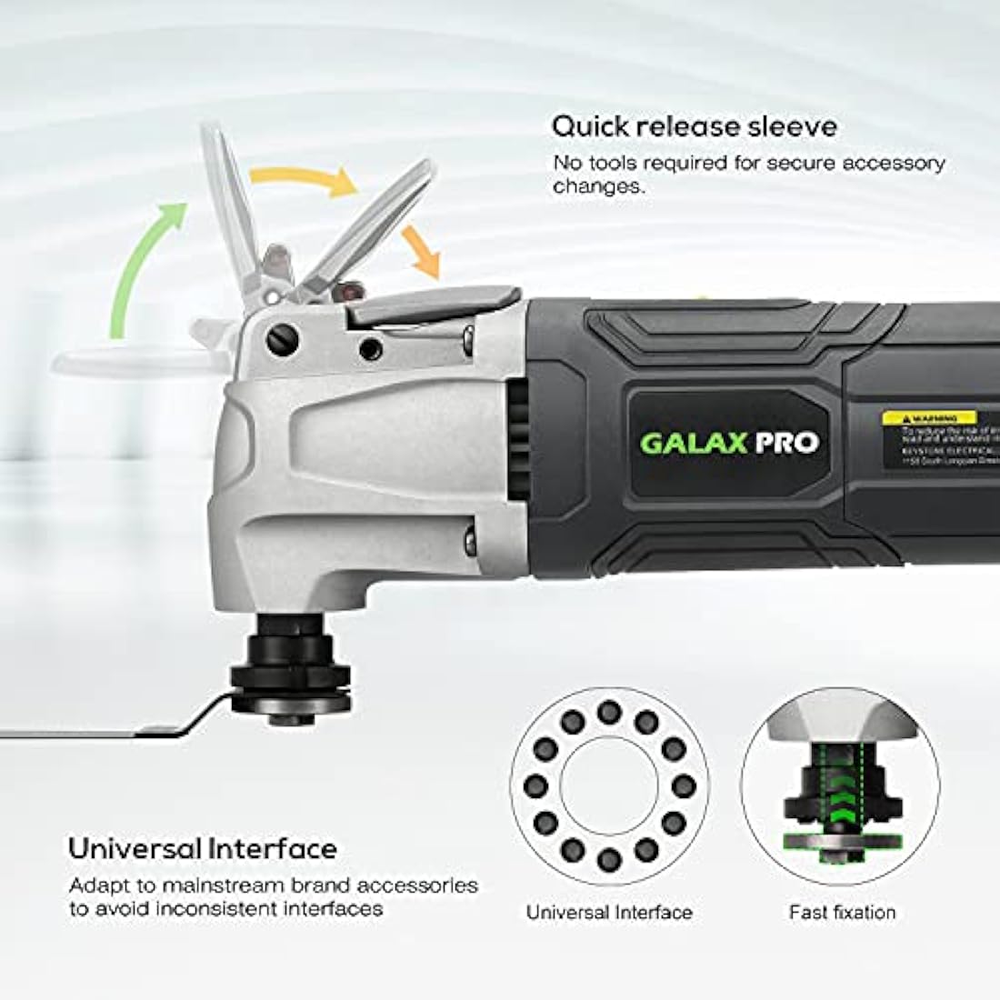 GALAX PRO Oscillating Multi-Tool Kit - 260W 6-Speed Saw with 40 Accessories